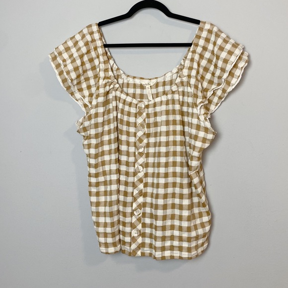 Matilda Jane Annabelle Plaid Off Shoulder Top - Picture 2 of 7